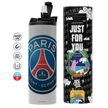 Paris Saint-Germain F.C., Tumbler stainless steel GREY 600ml