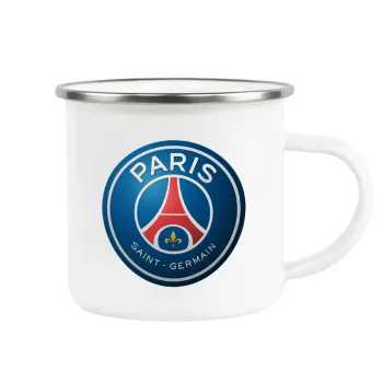 Paris Saint-Germain F.C., Metallic enamel cup white 360ml