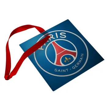 Paris Saint-Germain F.C., Christmas ornament, glass square ornament 9x9cm
