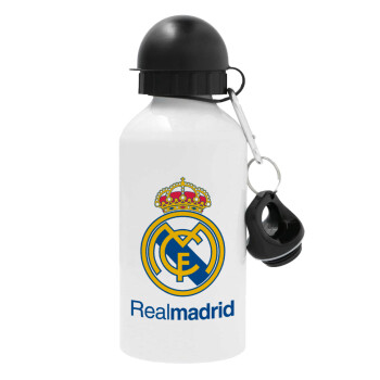 Real Madrid CF, Μεταλλικό παγούρι νερού, Λευκό, αλουμινίου 500ml