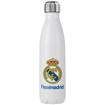 Real Madrid CF, Μεταλλικό παγούρι θερμός (Stainless steel), διπλού τοιχώματος, 750ml