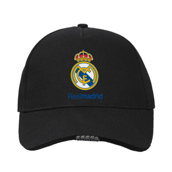 Real Madrid CF, Work & Activity LED Light Cap – Perfect for Night & Low Light Conditions (100% COTTON, ADULT, UNISEX)