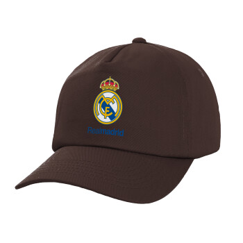 Real Madrid CF, Καπέλο Ενηλίκων Baseball, 100% Βαμβακερό, Chocolate, Καφέ (ΒΑΜΒΑΚΕΡΟ, ΕΝΗΛΙΚΩΝ, UNISEX, ONE SIZE)