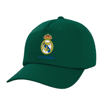 Real Madrid CF, Twill Καπέλο παιδικό Bottle Green (100% ΒΑΜΒΑΚΕΡΟ, ΠΑΙΔΙΚΟ, UNISEX)