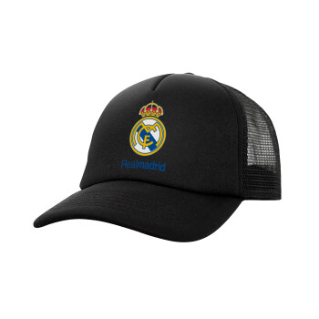 Real Madrid CF, Καπέλο Soft Trucker με Δίχτυ Μαύρο 