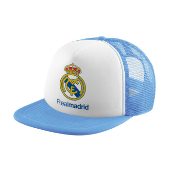 Real Madrid CF, Καπέλο Soft Trucker με Δίχτυ Γαλάζιο/Λευκό