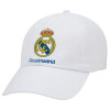 Real Madrid CF, Καπέλο ενηλίκων Jockey Λευκό (snapback, 5-φύλλο, unisex)
