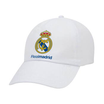 Real Madrid CF, Καπέλο Baseball Λευκό (5-φύλλο, unisex)
