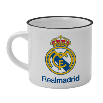 Real Madrid CF, Κούπα κεραμική vintage Λευκή/Μαύρη 230ml