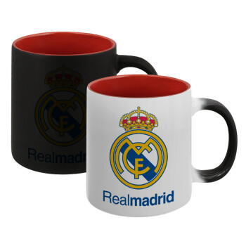 Real Madrid CF, Κούπα Μαγική εσωτερικό κόκκινο, κεραμική, 330ml που αλλάζει χρώμα με το ζεστό ρόφημα (1 τεμάχιο)