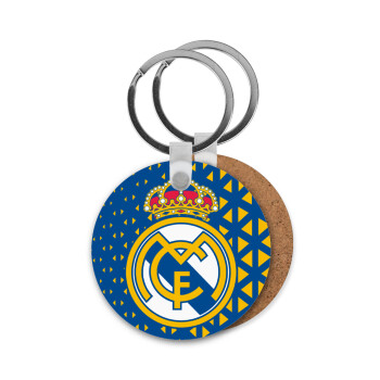 Real Madrid CF, Μπρελόκ Ξύλινο στρογγυλό MDF Φ5cm