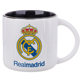Real Madrid CF, Κούπα κεραμική 400ml Λευκή/Μαύρη