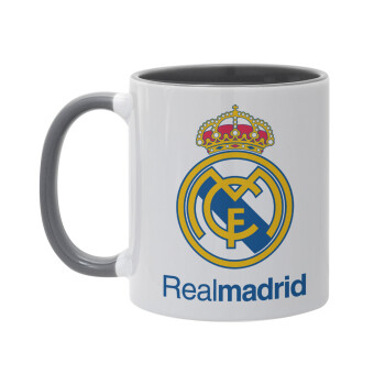 Real Madrid CF, Κούπα χρωματιστή γκρι, κεραμική, 330ml