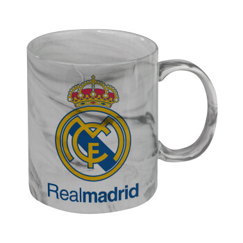 Real Madrid CF, Κούπα κεραμική, marble style (μάρμαρο), 330ml