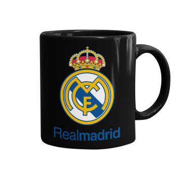 Real Madrid CF, Κούπα Μαύρη, κεραμική, 330ml
