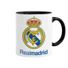 Real Madrid CF, Κούπα χρωματιστή μαύρη, κεραμική, 330ml