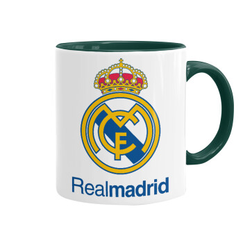 Real Madrid CF, Κούπα χρωματιστή πράσινη, κεραμική, 330ml