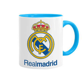 Real Madrid CF, Κούπα χρωματιστή γαλάζια, κεραμική, 330ml