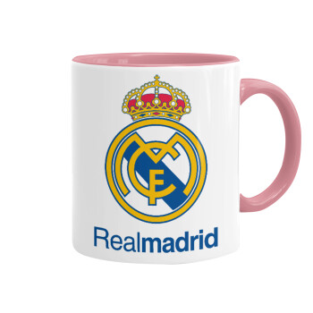 Real Madrid CF, Mug colored pink, ceramic, 330ml