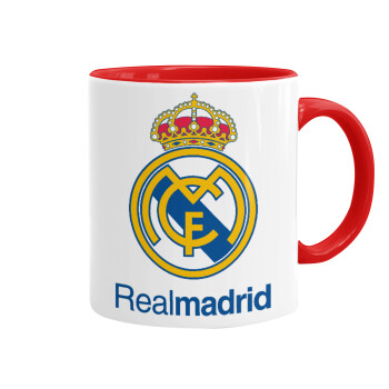 Real Madrid CF, Κούπα χρωματιστή κόκκινη, κεραμική, 330ml