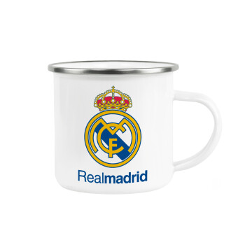 Real Madrid CF, Metallic enamel cup white 360ml