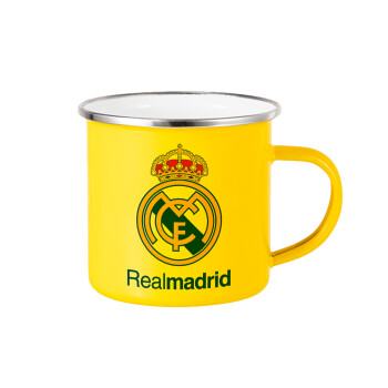 Real Madrid CF, Yellow Enamel Metallic Cup 360ml