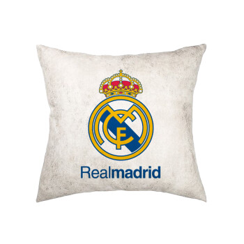 Real Madrid CF, Μαξιλάρι καναπέ Δερματίνη Γκρι 40x40cm με γέμισμα