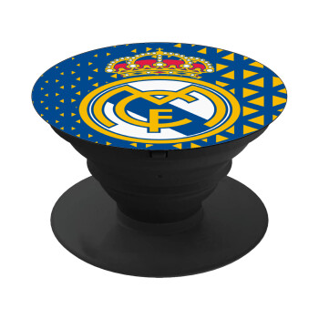Real Madrid CF, Pop Socket Μαύρο Βάση Στήριξης Κινητού στο Χέρι