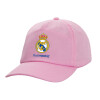 Casual children's baseball cap, 100% Cotton Twill, PINK (COTTON, CHILDREN'S, ONE SIZE)