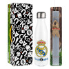 Easter candle, metallic white thermos bottle (500ml) & aromatic flat candle (30cm) (GRAY)