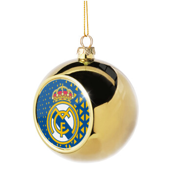 Real Madrid CF, Χριστουγεννιάτικη μπάλα δένδρου Χρυσή 8cm
