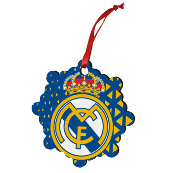 Real Madrid CF, Χριστουγεννιάτικο στολίδι snowflake ξύλινο 7.5cm