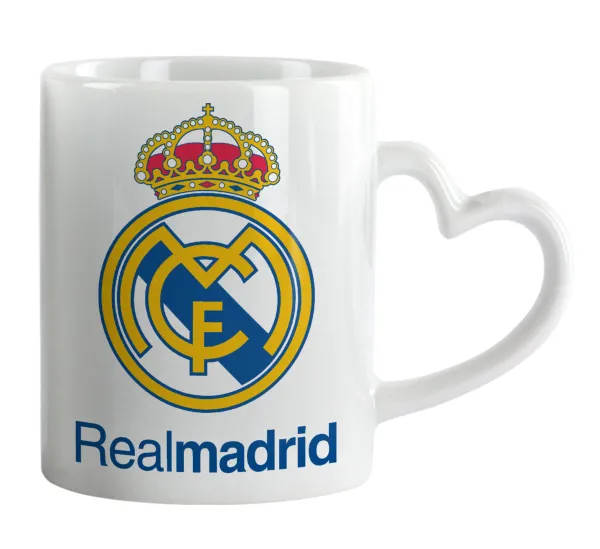 Real Madrid CF — Mug heart handle, ceramic, 330ml