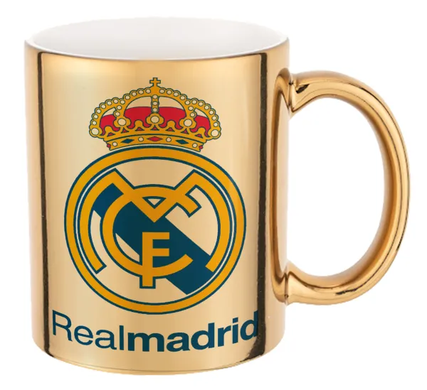 Real Madrid CF — Mug ceramic, gold mirror, 330ml