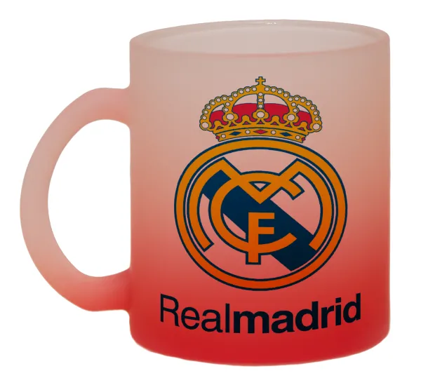 Real Madrid CF — Κούπα γυάλινη δίχρωμη με βάση το κόκκινο ματ, 330ml