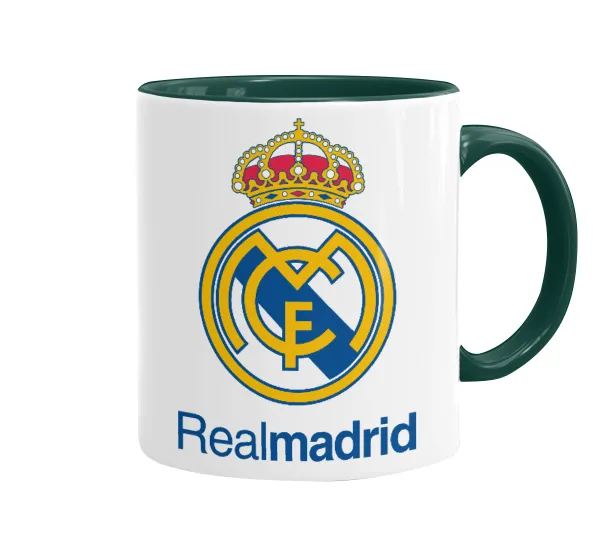 Real Madrid CF — Κούπα χρωματιστή πράσινη, κεραμική, 330ml