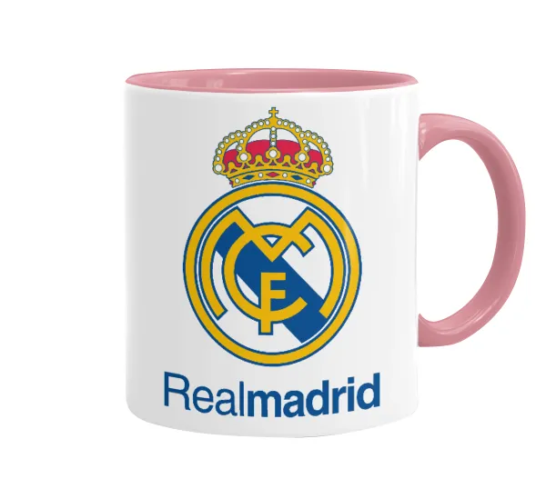 Real Madrid CF — Κούπα χρωματιστή ροζ, κεραμική, 330ml