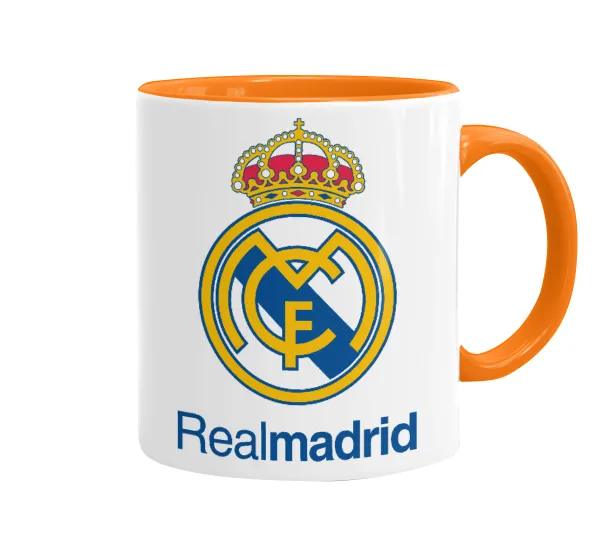 Real Madrid CF — Κούπα χρωματιστή πορτοκαλί, κεραμική, 330ml