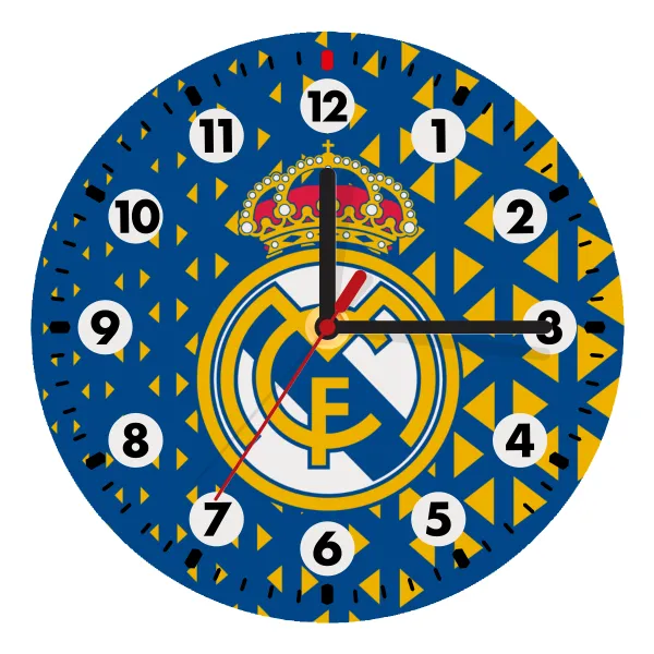 Real Madrid CF — Ρολόι τοίχου ξύλινο (20cm)