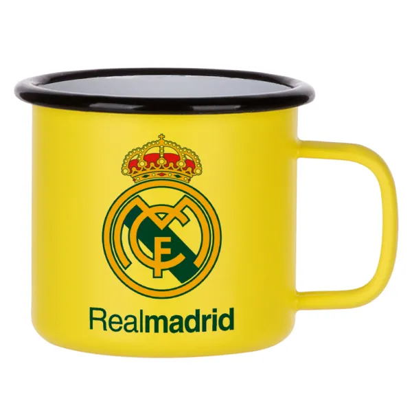Real Madrid CF — Κούπα Μεταλλική εμαγιέ ΜΑΤ Κίτρινη 360ml