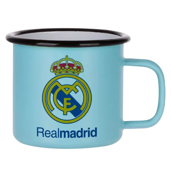 Real Madrid CF — Κούπα Μεταλλική εμαγιέ ΜΑΤ σιέλ 360ml