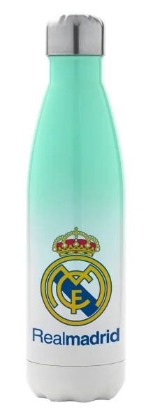Real Madrid CF — Μεταλλικό παγούρι θερμός Πράσινο/Λευκό (Stainless steel), διπλού τοιχώματος, 500ml