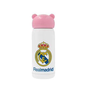 Real Madrid CF, Pink stainless steel thermal flask, 320ml