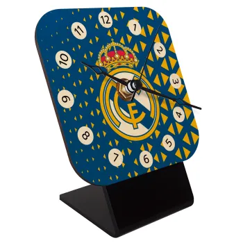 Real Madrid CF, Quartz Table clock in natural wood (10cm)
