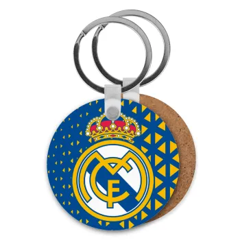 Real Madrid CF, Μπρελόκ Ξύλινο στρογγυλό MDF Φ5cm