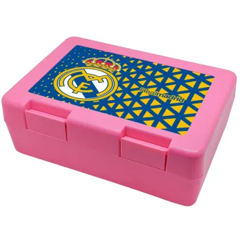 Real Madrid CF, Παιδικό δοχείο κολατσιού ΡΟΖ 185x128x65mm (BPA free πλαστικό)