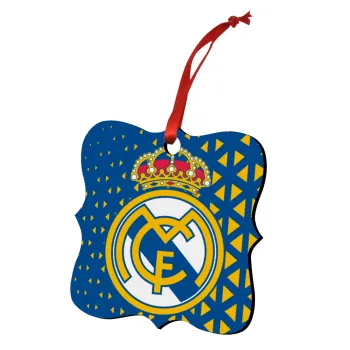 Real Madrid CF, Christmas ornament polygon wooden 7.5cm