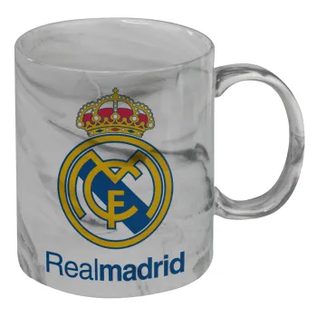 Real Madrid CF, Κούπα κεραμική, marble style (μάρμαρο), 330ml
