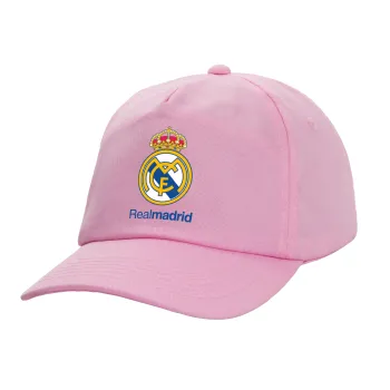 Real Madrid CF, Καπέλο Ενηλίκων Baseball, 100% Βαμβακερό,  ΡΟΖ (ΒΑΜΒΑΚΕΡΟ, ΕΝΗΛΙΚΩΝ, UNISEX, ONE SIZE)
