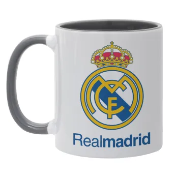 Real Madrid CF, Κούπα χρωματιστή γκρι, κεραμική, 330ml